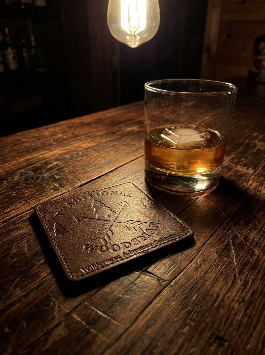 Traditional Woodsman Coaster Set