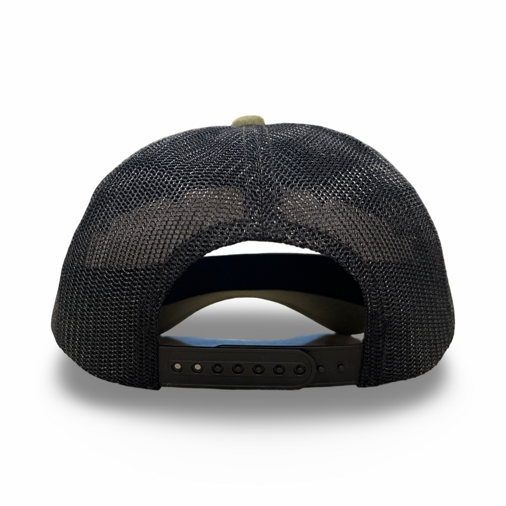 Olive Green with Black Mesh