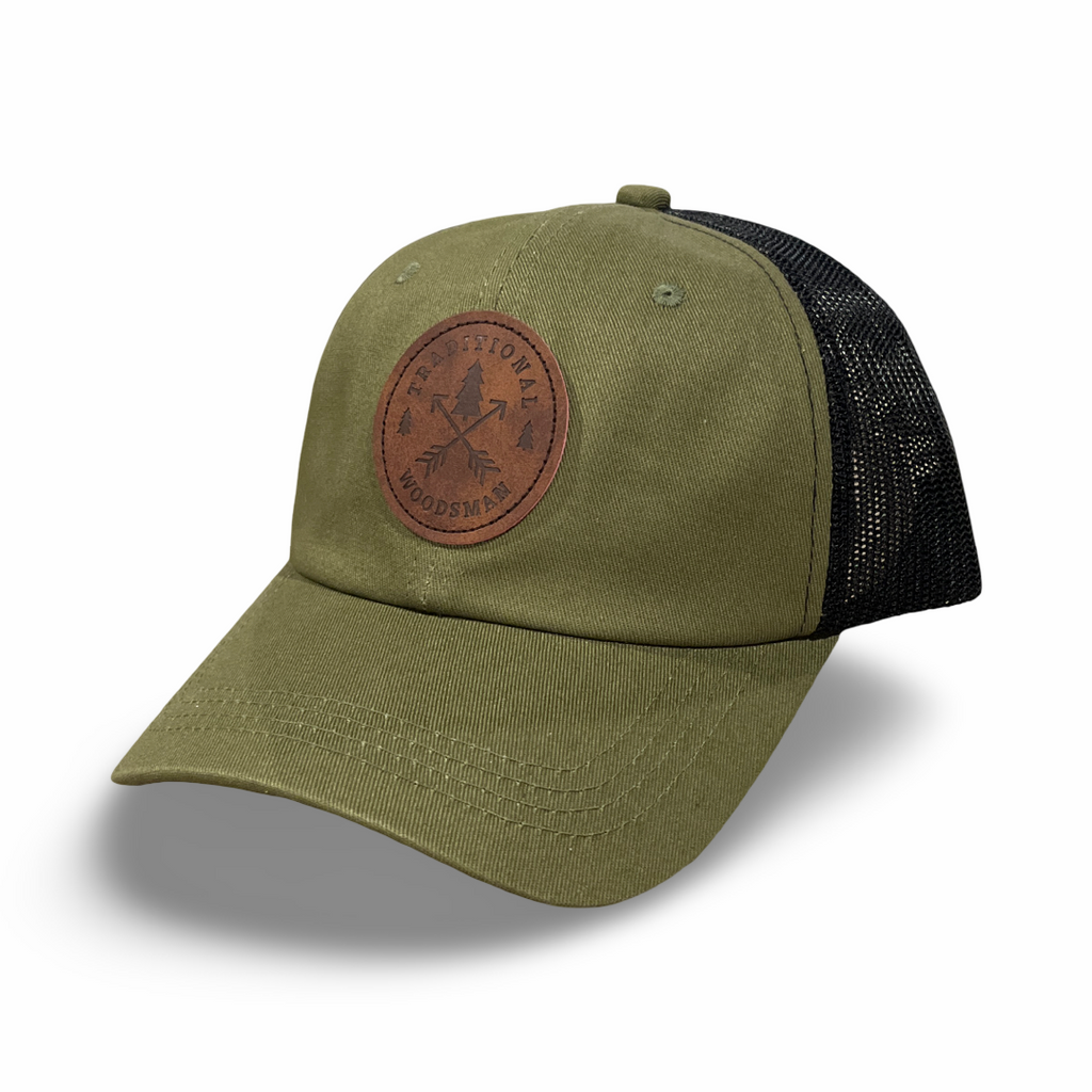 Olive Green with Black Mesh