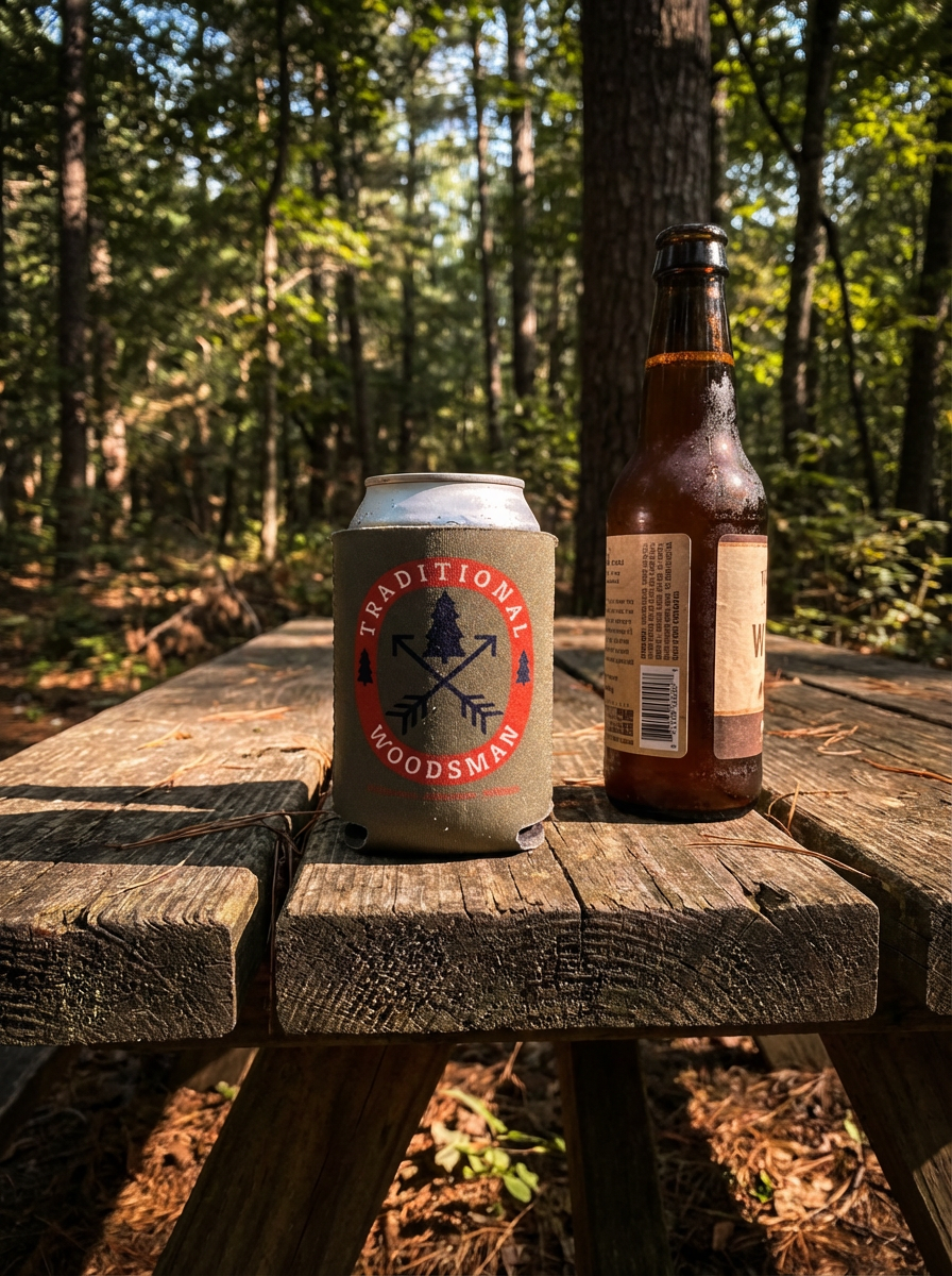 Traditional Woodsman Koozie